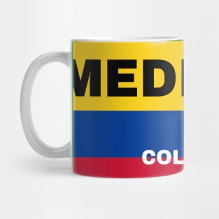 Medellín City in Colombian Flag Colors Mug